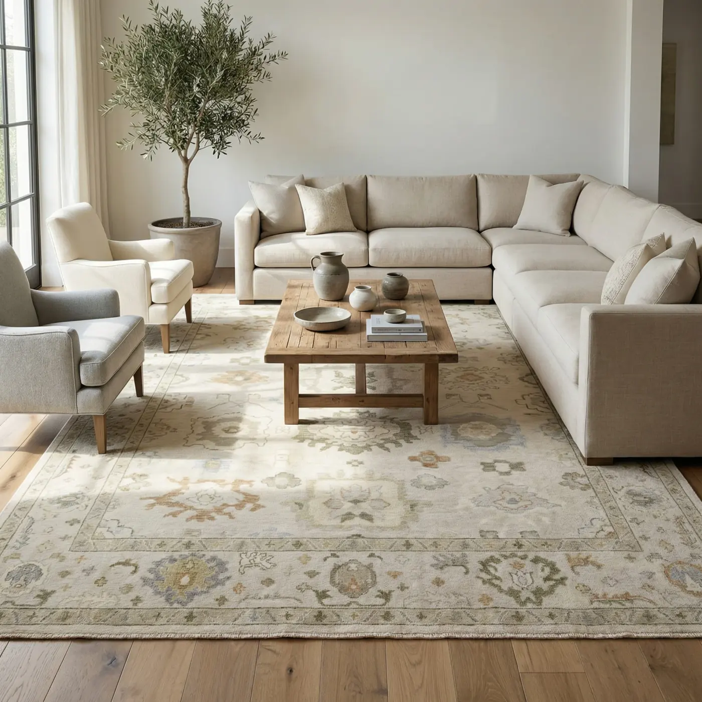 Home lifestyle image: modern living room patsy rug