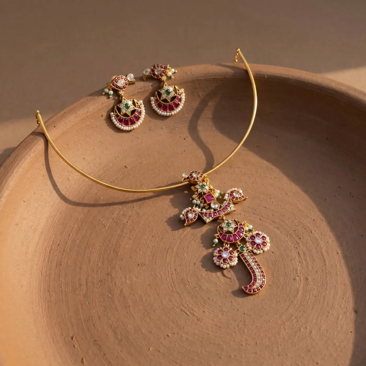 Jewelry lifestyle image: kemp pendant necklace flat lay